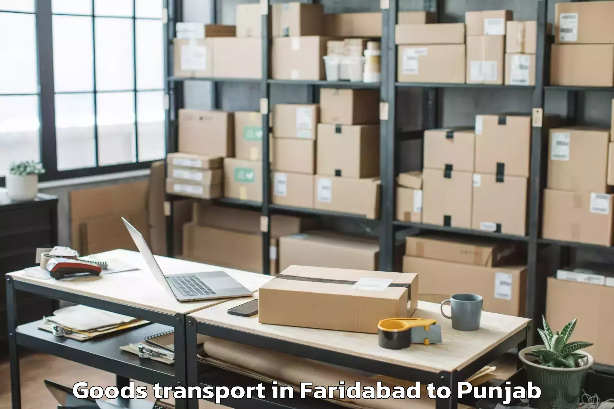 Easy Faridabad to Nurpur Kalan Goods Transport Booking